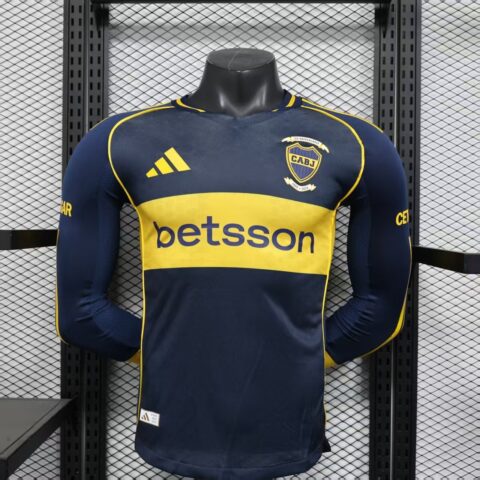 2025-26 Boca Juniors Home Long sleeves Jersey Player Version