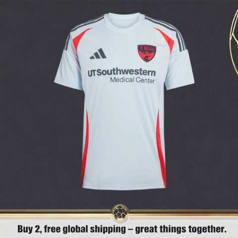Men’s FC Dallas 2025 adidas Light‑Blue Hellfire Replica Jersey